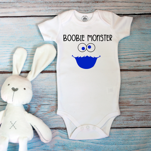 Funny Boobie Monster Baby Onesies & Toddler T-shirts Brownie Dreams Designs