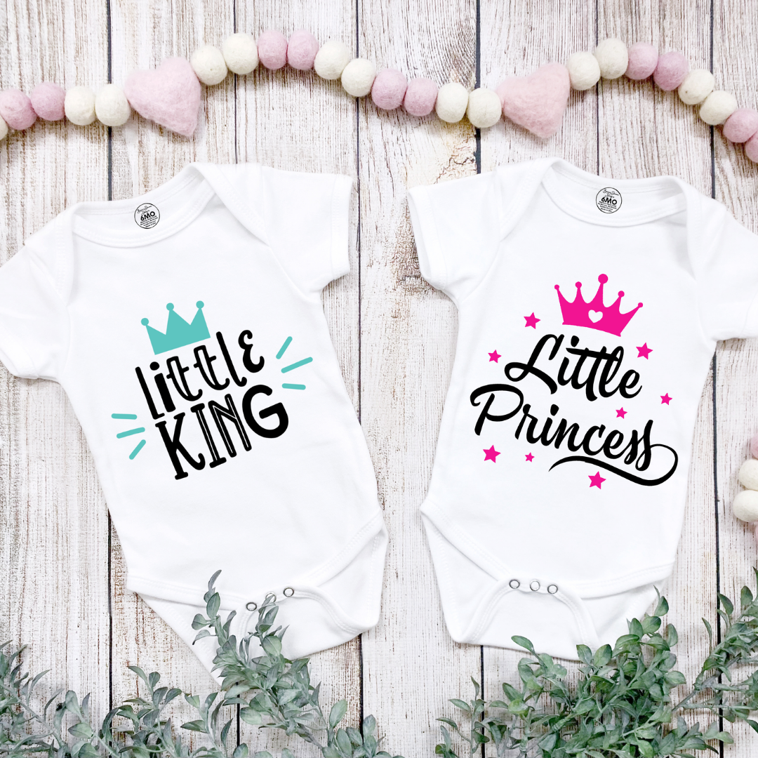 LIttle King or LIttle Princess Baby Onesie, Toddler, Youth Shirt Brownie Dreams Designs