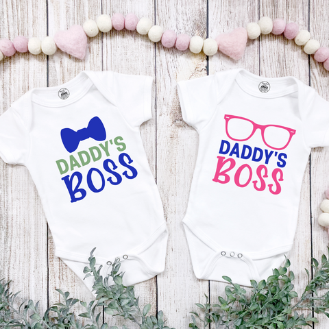 Daddy's Boss Baby Onesie or Toddler Shirt Brownie Dreams Designs