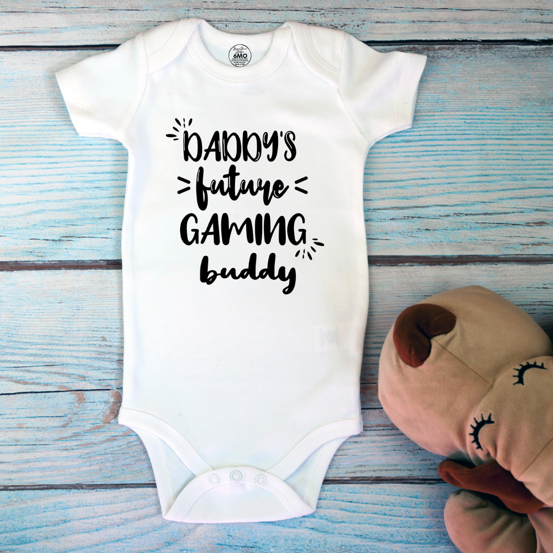 Daddy's Future Gaming Buddy Onesie or Toddler Shirt Brownie Dreams Designs