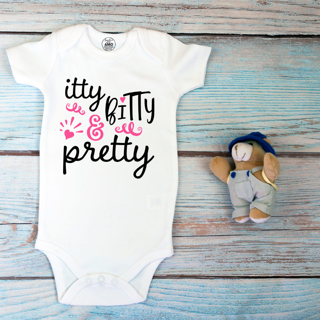 Itty Bitty and Pretty Baby Onesie, Toddler, Youth Shirt Brownie Dreams Designs