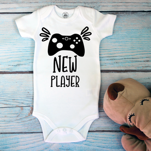 New Player Baby Onesie and Toddler Shirt Brownie Dreams Designs