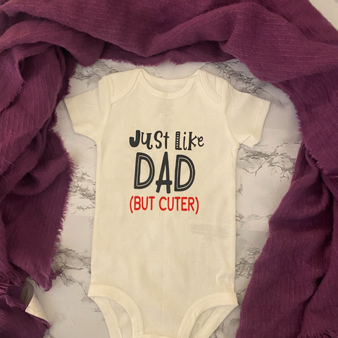 Just Like Dad Baby Onesie, Toddler, Youth Shirt Brownie Dreams Designs