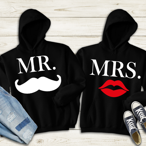 Mr. and Mrs. Couples Shirt or Hoodie