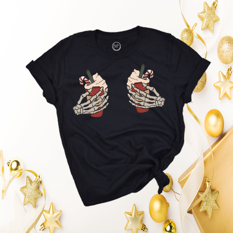 Skeleton Christmas Drinks Shirt