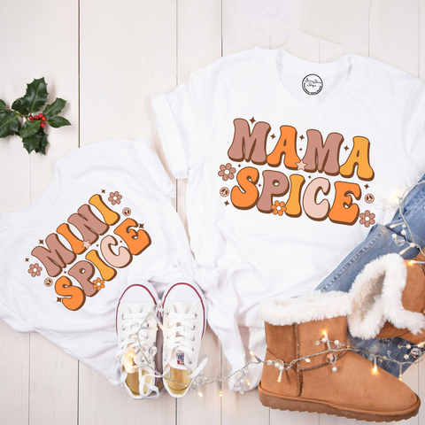 Mama and Mini Spice Mother Daughter Matching Shirts Adult, BABY &amp; TODDLER SIZES
