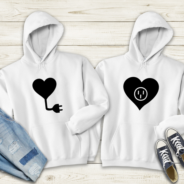 Heart and Socket Couples Shirt or Hoodie