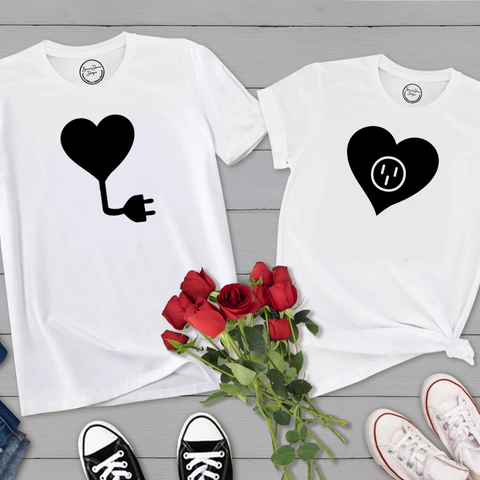 Heart and Socket Couples Shirt or Hoodie