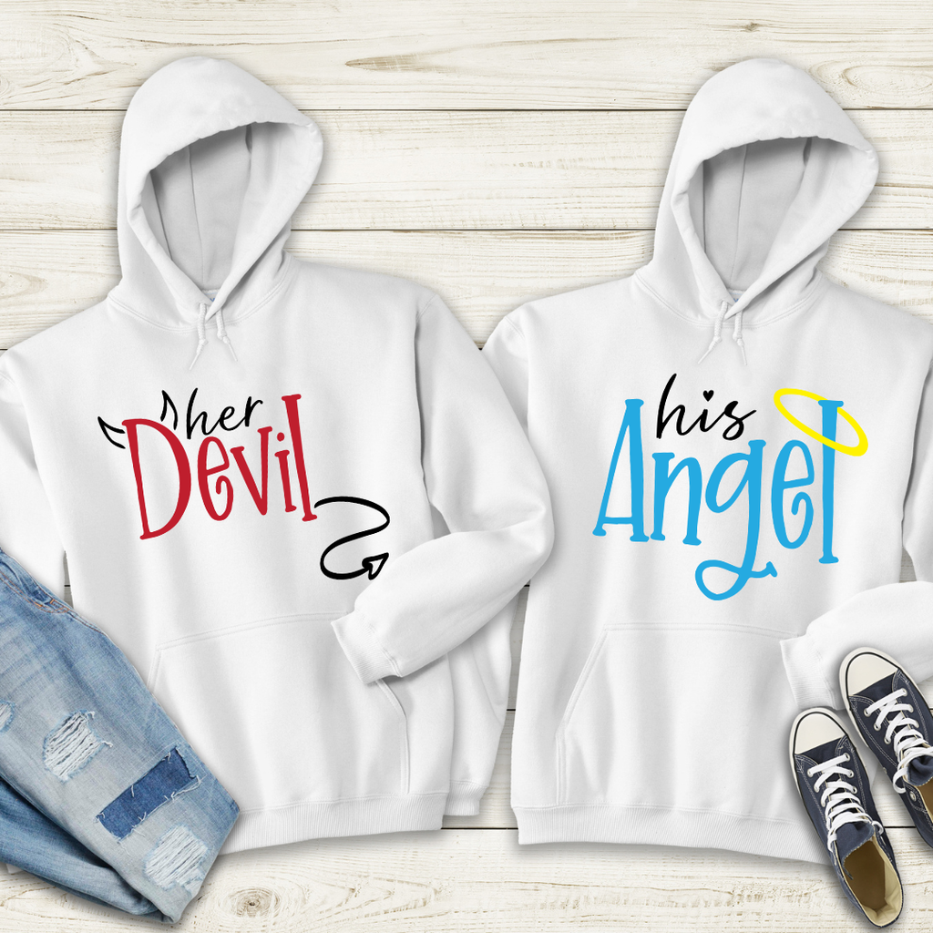 Devil and Angel Couple HoodiesCouple Hoodies –