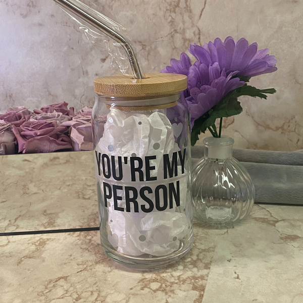 You're My Person Beer Glass Can Brownie Dreams Designs