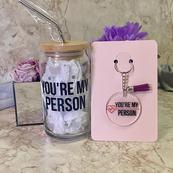 You're My Person Personalized Name KeyChain Brownie Dreams Designs